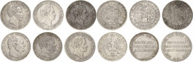 Brandenburg-Preußen-Herrscherlots
Friedrich Wilhelm III. 1797-1840 Lot-6 Stück. Taler 1825, 1829, 1839. Ausbeutetaler 1831. Friedrich Wilhelm IV.-Tal...