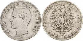 Bayern
Otto 1886-1913 2 Mark 1888 D Jaeger 43 Schön-sehr schön