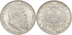 Bayern
Luitpold 1886-1912 2 Mark 1911 D 90. Geburtstag Jaeger 48 Fast Stempelglanz/Stempelglanz