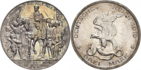 Preußen
Wilhelm II. 1888-1918 3 Mark 1913 (A) Befreiungskriege Jaeger 110 Prachtexemplar. Polierte Platte
