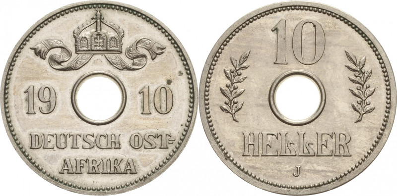 Deutsch-Ostafrika
 10 Heller 1910 J Jaeger 719 Selten in dieser Erhaltung. Kl. ...