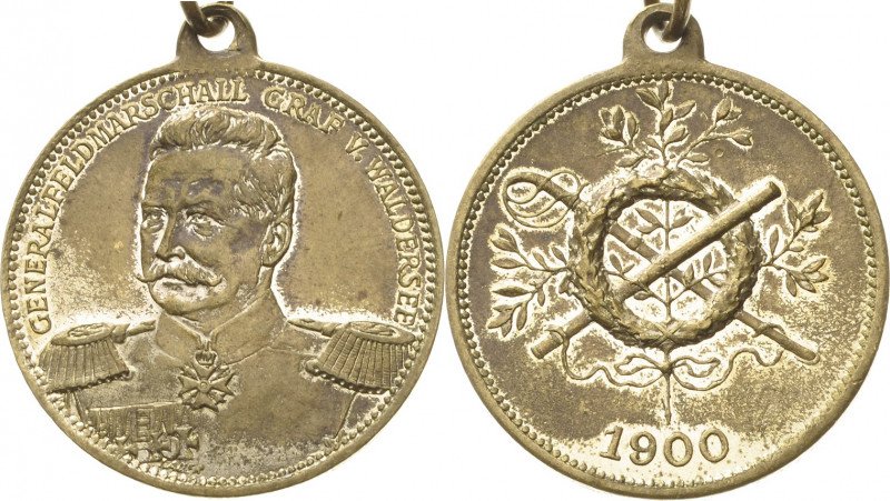 Medaillen und Abzeichen
 Versilberte Messingmedaille 1900. Generalfeldmarschall...