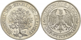 Gedenkausgaben
 5 Reichsmark 1928 G Eichbaum Jaeger 331 Prachtvolles Exemplar. Fast Stempelglanz