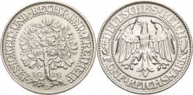 Gedenkausgaben
 5 Reichsmark 1928 D Eichbaum Jaeger 331 Vorzüglich-prägefrisch