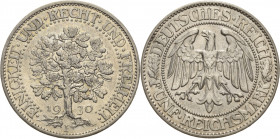 Gedenkausgaben
 5 Reichsmark 1930 F Eichbaum Jaeger 331 Selten. Kl. Kratzer, fast vorzüglich