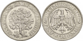 Gedenkausgaben
 5 Reichsmark 1931 F Eichbaum Jaeger 331 Kl. Randfehler, kl. Kratzer, fast vorzüglich