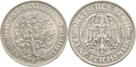 Gedenkausgaben
 5 Reichsmark 1932 F Eichbaum Jaeger 331 Kl. Randfehler, vorzüglich-Stempelglanz