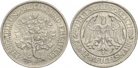 Gedenkausgaben
 5 Reichsmark 1932 E Eichbaum Jaeger 331 Kl. Kratzer, vorzüglich-Stempelglanz