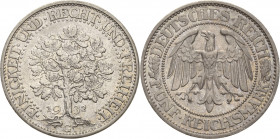 Gedenkausgaben
 5 Reichsmark 1932 G Eichbaum Jaeger 331 Kl. Randfehler, vorzüglich/vorzüglich-Stempelglanz