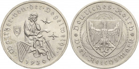 Gedenkausgaben
 3 Reichsmark 1930 A Vogelweide Jaeger 344 Fast Stempelglanz