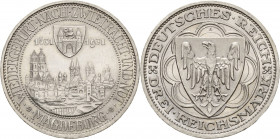 Gedenkausgaben
 3 Reichsmark 1931 A Magdeburg Jaeger 347 Kl. Kratzer, vorzüglich-Stempelglanz