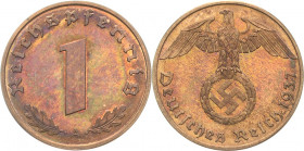 Kleinmünzen
 1 Reichspfennig 1937 A Jaeger 361 Selten in dieser Erhaltung. Polierte Platte