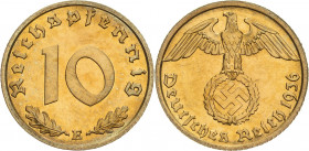 Kleinmünzen
10 Reichspfennig 1936 E Jaeger 364 Sehr selten in dieser Erhaltung. Minimal berührt, Polierte Platte