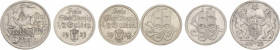 Danzig
Lot-3 Stück Gulden 1923 und 1/2 Gulden 1923 (2x) Sehr schön-vorzüglich+