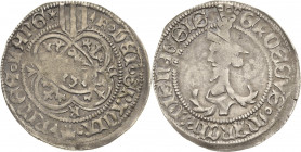 Sachsen - Das Kurfürstentum
Kurfürst Friedrich II. von Sachsen, der Sanftmütige 1428-1464 Judenkopfgroschen o.J. (1441/1451), beidseitig 6-strahliger...