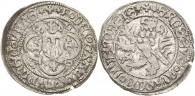 Sachsen - Das Kurfürstentum
Kurfürst Friedrich II. von Sachsen, der Sanftmütige 1428-1464 Neuer Schockgroschen o.J. (1444/1451), 6-strahliger Stern-Z...