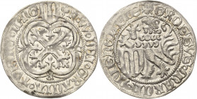 Sachsen - Das Kurfürstentum
Kurfürst Friedrich II. mit Herzog Wilhelm (III.) 1440-1464 Pfahlschildgroschen o.J. (1440/1442), 5-blättrige Rose/Stachel...