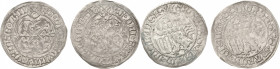 Sachsen - Das Kurfürstentum
Kurfürst Friedrich II. mit seiner Gemahlin Margaretha 1456-1464 Schwertgroschen o.J. (1457/1464), Doppelkreuz-Colditz Meh...