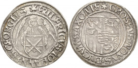 Sachsen-Kurlinie ab 1486 bis 1547 (Ernestiner)
Friedrich III., Johann und Georg 1507-1525 Engelgroschen (Schreckenberger) o. J. beiderseits 6-strahli...