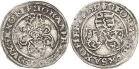 Sachsen-Kurlinie ab 1486 bis 1547 (Ernestiner)
Johann Friedrich und Georg 1534-1539 Groschen 1537, Morgenstern-Annaberg Keilitz 136 Keilitz/Kohl 83 S...