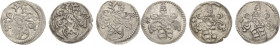 Sachsen-Kurlinie ab 1486 bis 1547 (Ernestiner)
Johann Friedrich und Georg 1534-1539 Dreier 1537, 1538 und 1539, Kreuz auf Stern-Annaberg Keilitz 140 ...