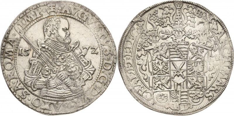 Sachsen-Kurlinie ab 1547 (Albertiner)
August 1553-1586 Taler 1572, HB-Dresden K...