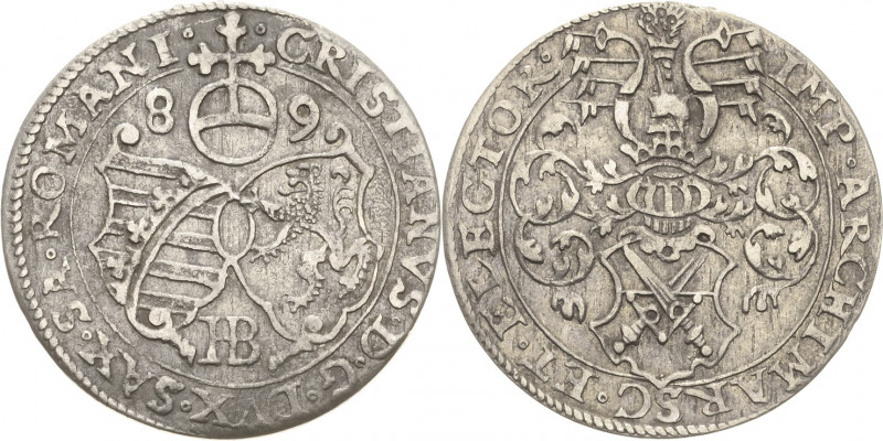 Sachsen-Kurlinie ab 1547 (Albertiner)
Christian I. 1586-1591 1/24 Taler (Grosch...