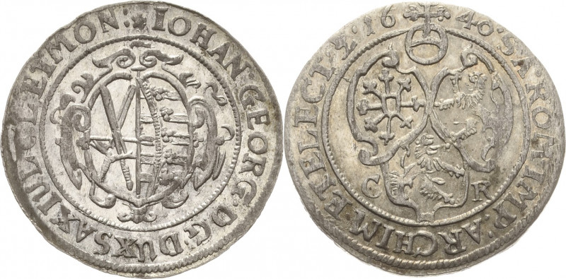 Sachsen-Kurlinie ab 1547 (Albertiner)
Johann Georg I. (1611-) 1615-1656 1/24 Ta...