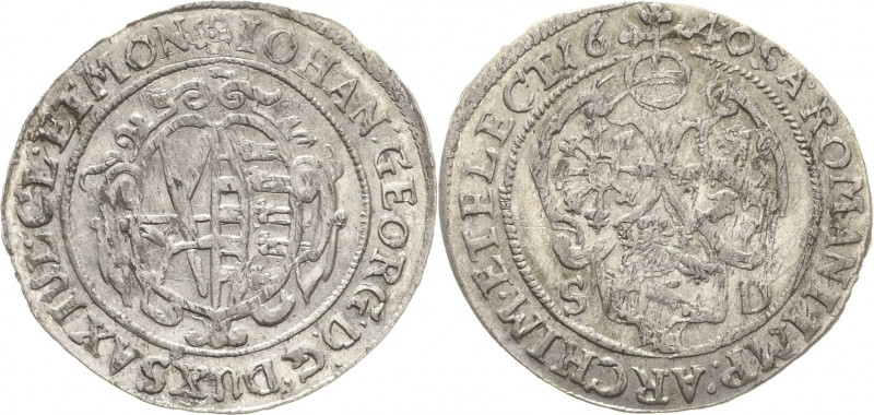 Sachsen-Kurlinie ab 1547 (Albertiner)
Johann Georg I. (1611-) 1615-1656 1/24 Ta...