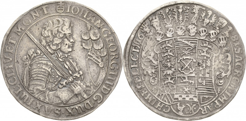 Sachsen-Kurlinie ab 1547 (Albertiner)
Johann Georg III. 1680-1691 Taler 1681, C...