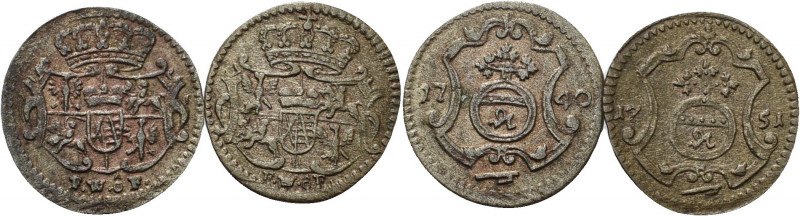 Sachsen-Kurlinie ab 1547 (Albertiner)
Friedrich August II. 1733-1763 Pfennig 17...