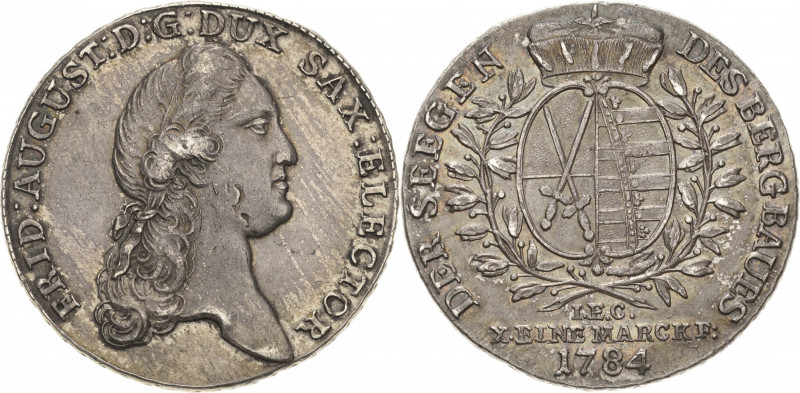 Sachsen-Kurlinie ab 1547 (Albertiner)
Friedrich August III. 1763-1806 Taler 178...