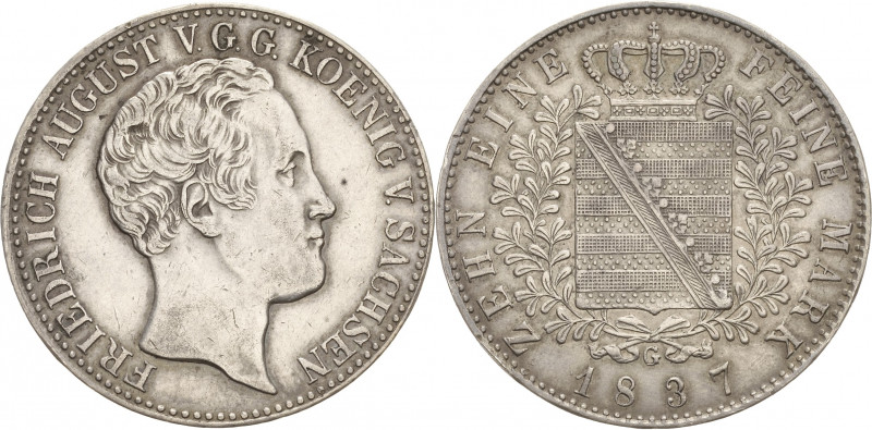 Sachsen-Kurlinie ab 1547 (Albertiner)
Friedrich August II. 1836-1854 Taler 1837...