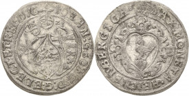 Sachsen-Henneberg
Unter Hoheit von Kursachsen Johann Georg I. von Sachsen 1615-1656 und seiner Ernestinischen Vettern Kipper-24 Kreuzer 1621, S-Schle...