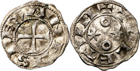 Alfonso VI (1073-1109). Toledo. Dinero. (M.M. A6:6.2) (Imperatrix A6:6.2, mismo ejemplar) (AB. falta). Gran parte de brillo original. Muy escasa. 0,70...