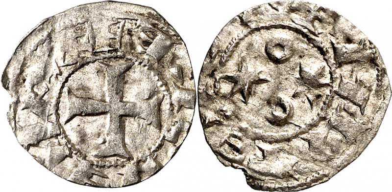 Alfonso VI (1073-1109). Toledo. Dinero. (M.M. A6:6.14, mismo ejemplar) (Imperatr...