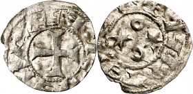 Alfonso VI (1073-1109). Toledo. Dinero. (M.M. A6:6.14, mismo ejemplar) (Imperatrix A6:6.24, mismo ejemplar) (AB. falta). Leyendas retrógradas. Algo de...