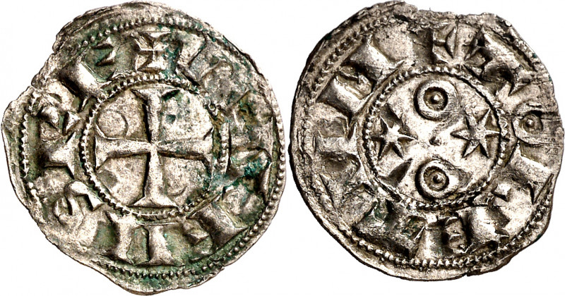 Alfonso VI (1073-1109). Toledo. Dinero. (M.M. A6:6.20) (AB. falta). Atractiva. E...