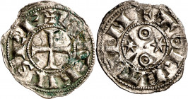 Alfonso VI (1073-1109). Toledo. Dinero. (M.M. A6:6.20) (AB. falta). Atractiva. Escasa. 0,61 g. MBC+.