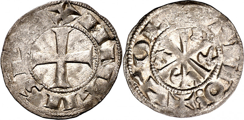 Alfonso VI (1073-1109). Toledo. Dinero. (M.M. A6:10.8) (Imperatrix A6:10.8, mism...