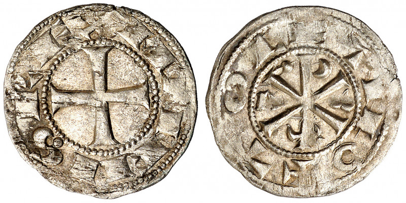 Alfonso VI (1073-1109). Toledo. Dinero. (M.M. A6:10.12) (Imperatrix A6:10.12, mi...