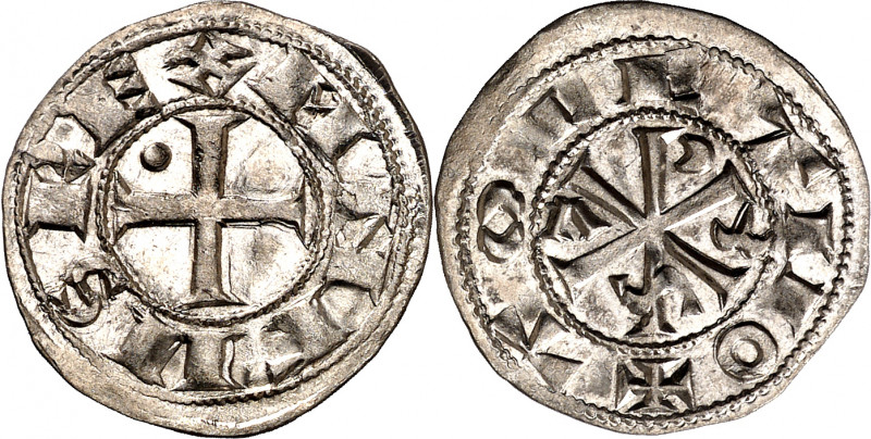 Alfonso VI (1073-1109). Toledo o Santiago de Compostela. Dinero. (M.M. A6:10.13)...