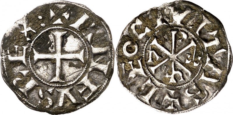 Alfonso VI (1073-1109). León. Dinero. (M.M. A6:12.4) (Imperatrix A6:12.4, mismo ...