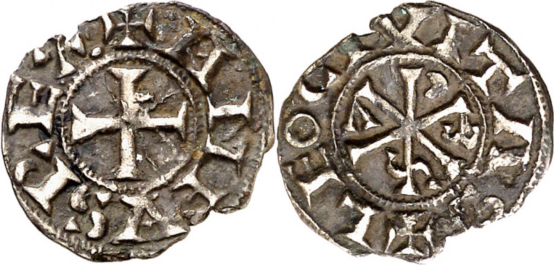 Alfonso VI (1073-1109). León. Meaja. (M.M. A6:13.1) (Imperatrix A6:13.2, mismo e...