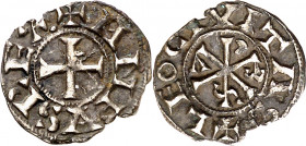 Alfonso VI (1073-1109). León. Meaja. (M.M. A6:13.1) (Imperatrix A6:13.2, mismo ejemplar) (AB. 4). Leves defectos de cospel. Buen ejemplar. Muy rara. 0...