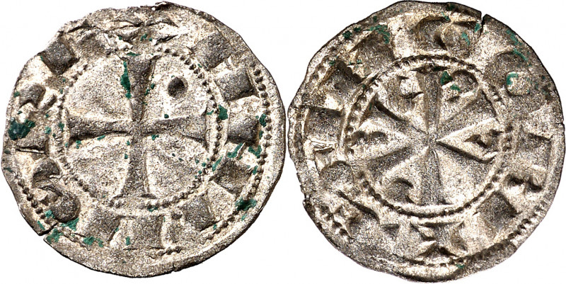 Alfonso VI (1073-1109). Santiago de Compostela. Dinero. (M.M. A6:14.5) (Imperatr...