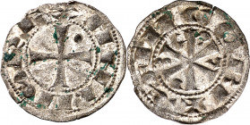 Alfonso VI (1073-1109). Santiago de Compostela. Dinero. (M.M. A6:14.5) (Imperatrix A6:14.5, mismo ejemplar) (AB. 7) (NM. falta). Emisiones de Diego Ge...