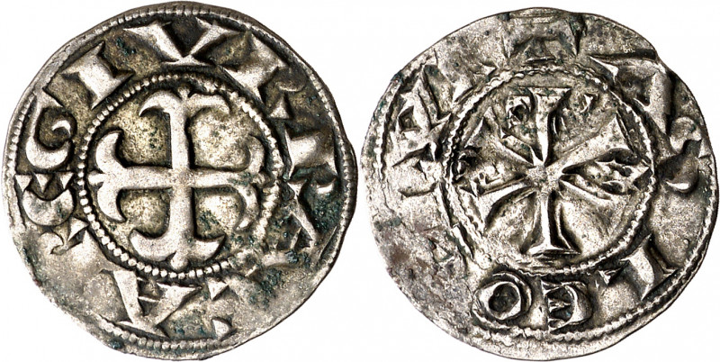 Urraca (1109-1126). León. Dinero. (Imperatrix U1:2.10 (50), mismo ejemplar) (AB....