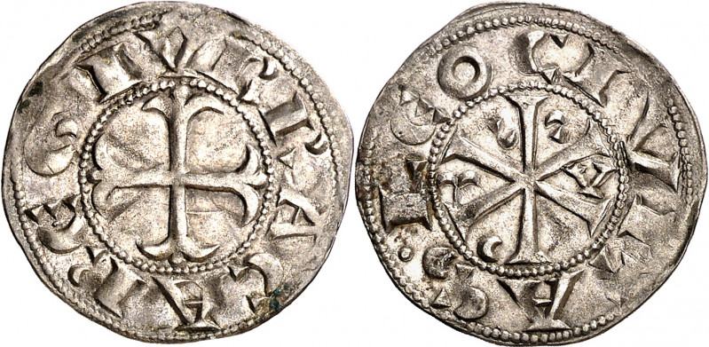 Urraca (1109-1126). León. Dinero. (M.M. U1:2.9, mismo ejemplar) (Imperatrix U1:2...