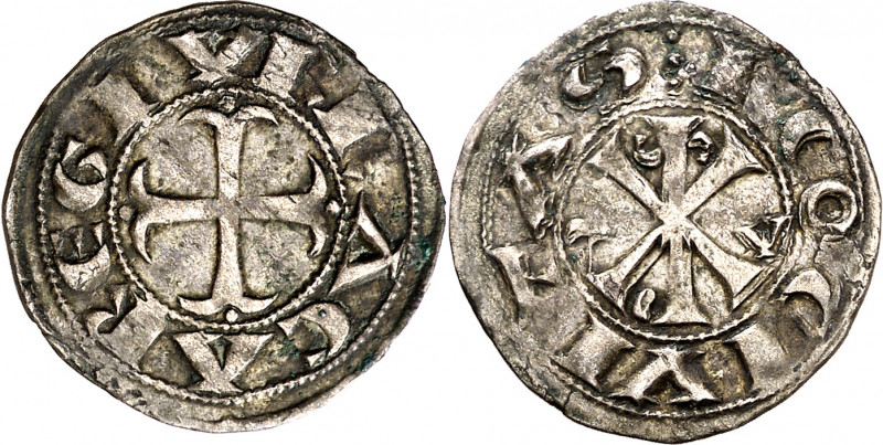 Urraca (1109-1126). León. Dinero. (Imperatrix U1:2.1, mismo ejemplar) (AB. 13 va...